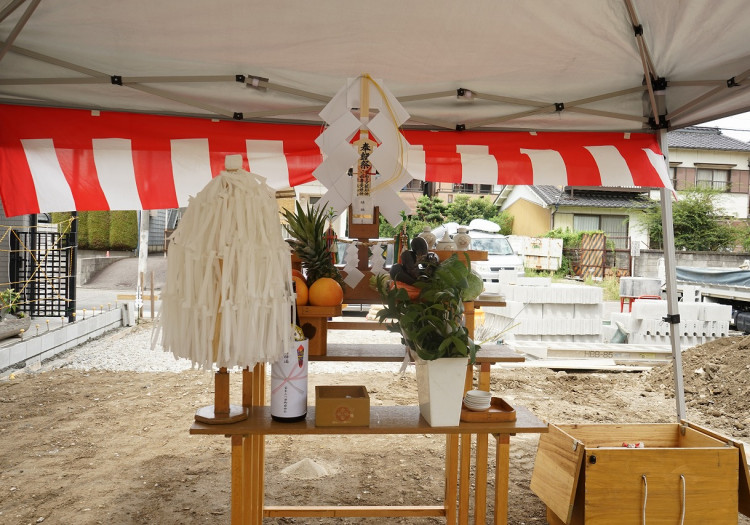 中村区の注文住宅「O様邸」地鎮祭風景