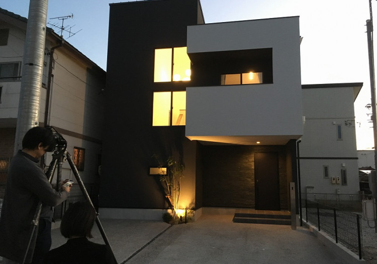 中川区の注文住宅、「コモレル中二階」撮影