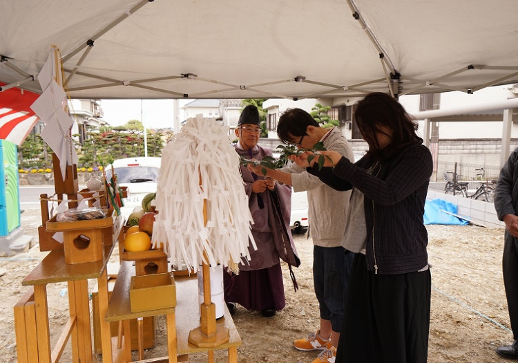 中川区注文住宅「Ｈ様邸」地鎮祭